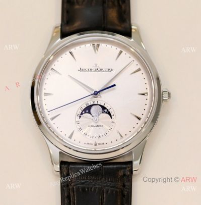 GF Factory Jaeger-LeCoultre Master Ultra Thin Moon Copy Watch White Dial 9015 Movement